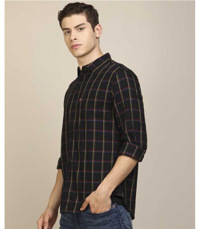 Men Regular Fit Striped Slim Collar Casual Shirt - Image 2