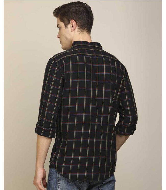 Men Regular Fit Striped Slim Collar Casual Shirt - Image 4