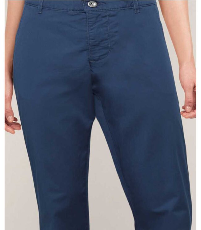Regular Fit Women Blue Cotton Blend Trousers - Image 5