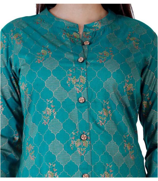 Lifestyle Women Printed Rayon Straight Kurta - Image 5