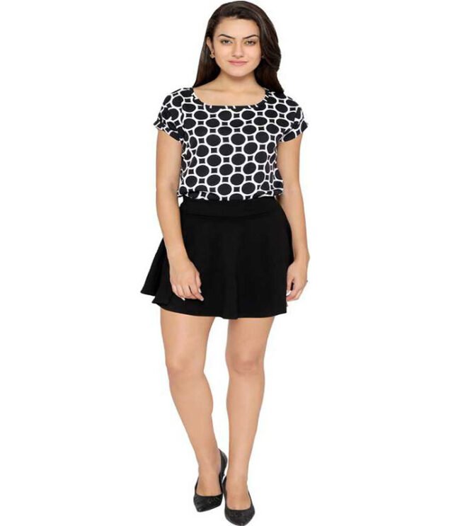 Chimp Women Solid A-line Black Skirt - Image 5