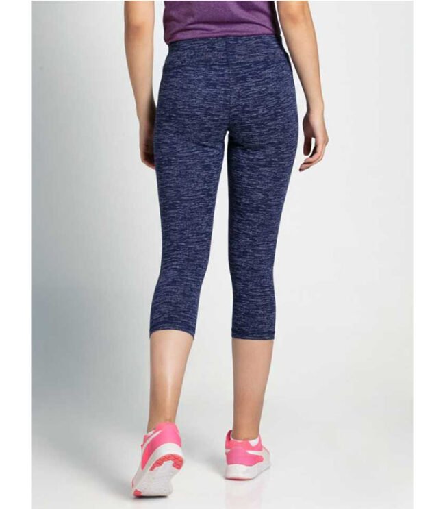 Knit Sports Capri Women Blue Capri - Image 3