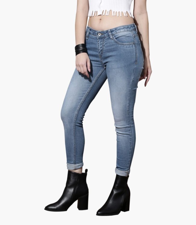Women Blue Skinny Fit Stretchable Jeans - Image 3