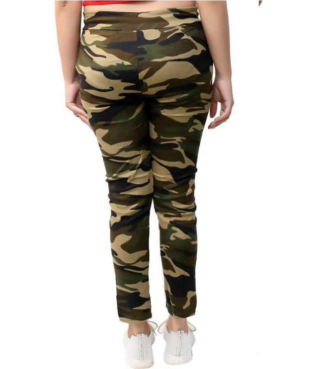 Regular Fit Women Multicolor Lycra Blend Trousers - Image 2