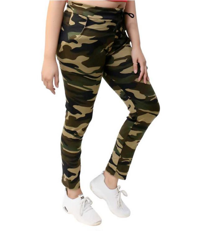 Regular Fit Women Multicolor Lycra Blend Trousers - Image 3