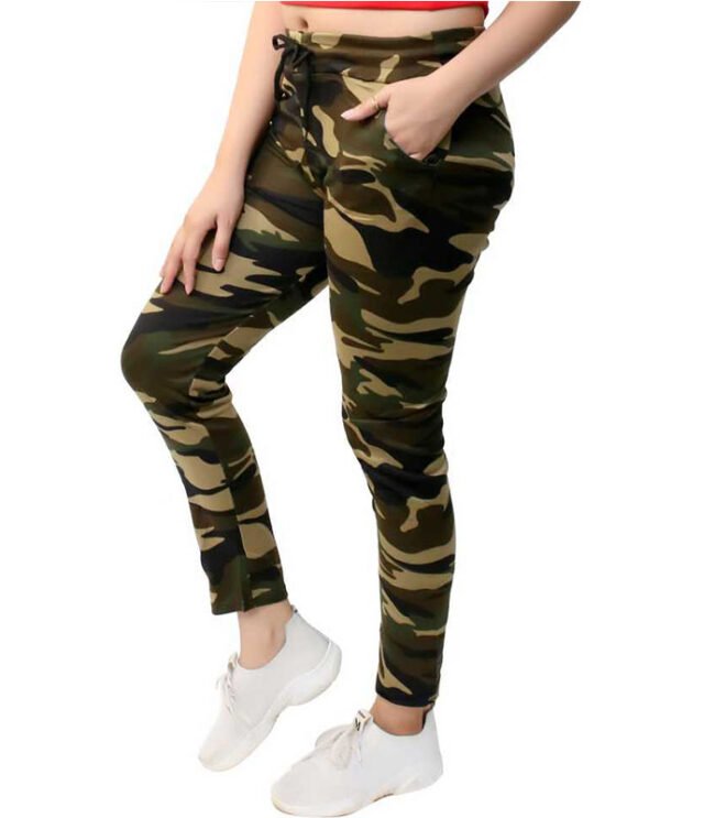 Regular Fit Women Multicolor Lycra Blend Trousers - Image 4