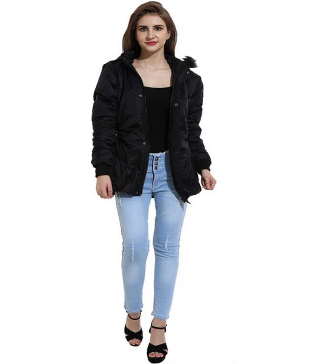 Masonic Full Sleeve Solid Women Padded Jacket - Image 5