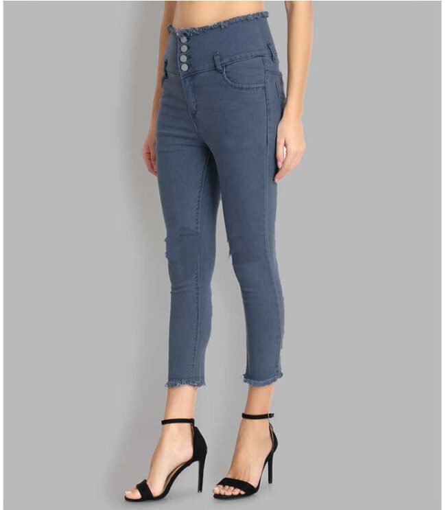 Skinny Women Grey Jeans - Image 2