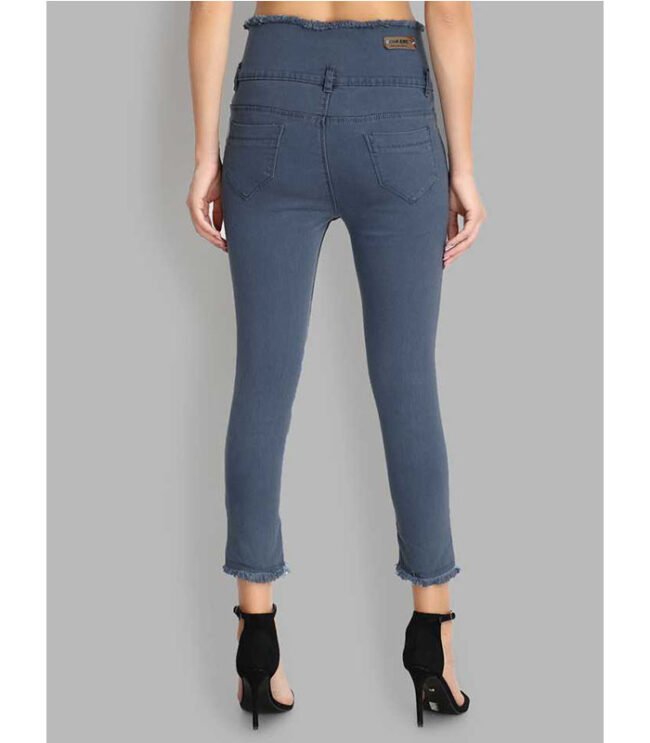 Skinny Women Grey Jeans - Image 4