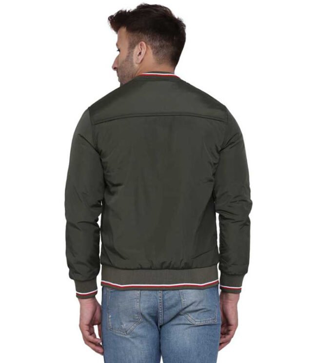 INKKR Full Sleeve Solid Men Bomber Jacket - Image 2