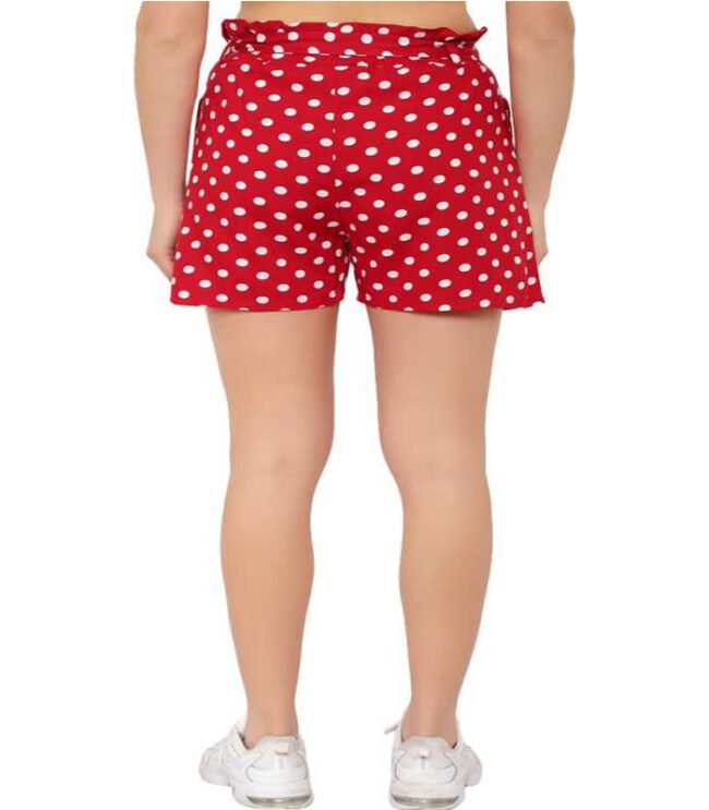 Hopx Polka Print Women Red Night Shorts - Image 2