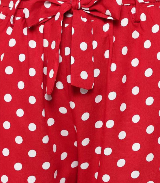 Hopx Polka Print Women Red Night Shorts - Image 4