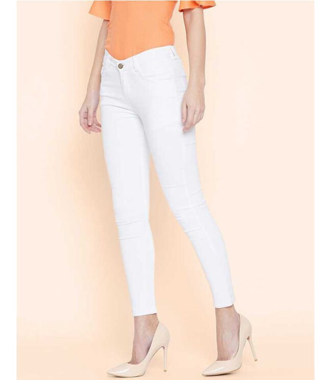 Dry State Skinny Women White Jeans - Image 3