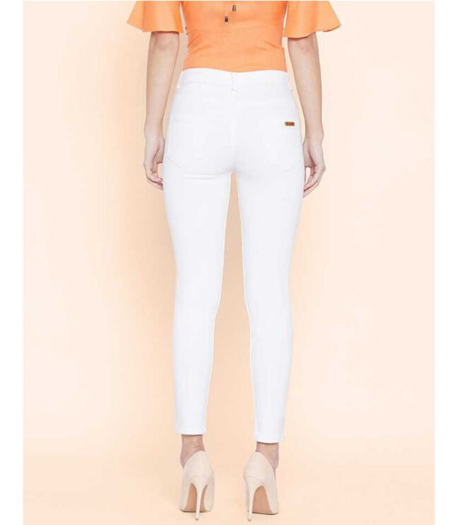 Dry State Skinny Women White Jeans - Image 4