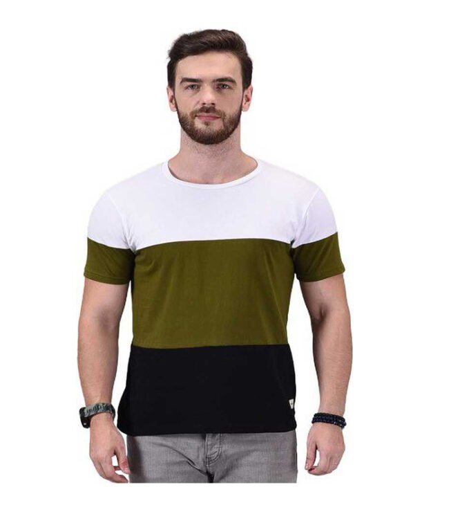 Color Block Men Round Neck Multicolor T-Shirt  (Pack of 2) - Image 3