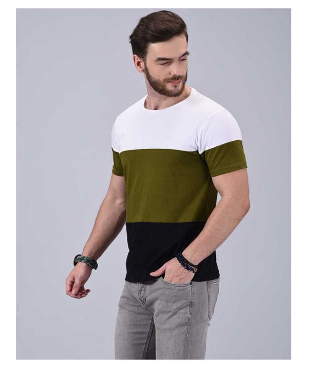 Color Block Men Round Neck Multicolor T-Shirt  (Pack of 2) - Image 4