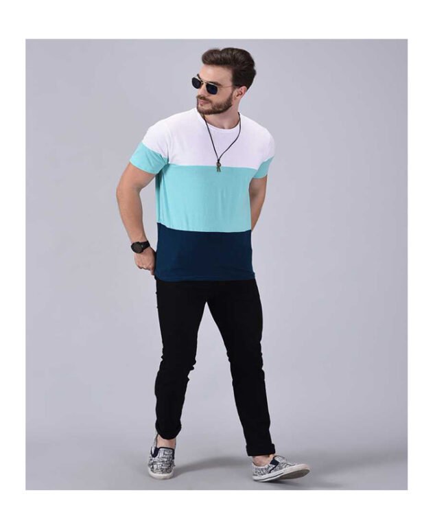 Color Block Men Round Neck Multicolor T-Shirt  (Pack of 2) - Image 6